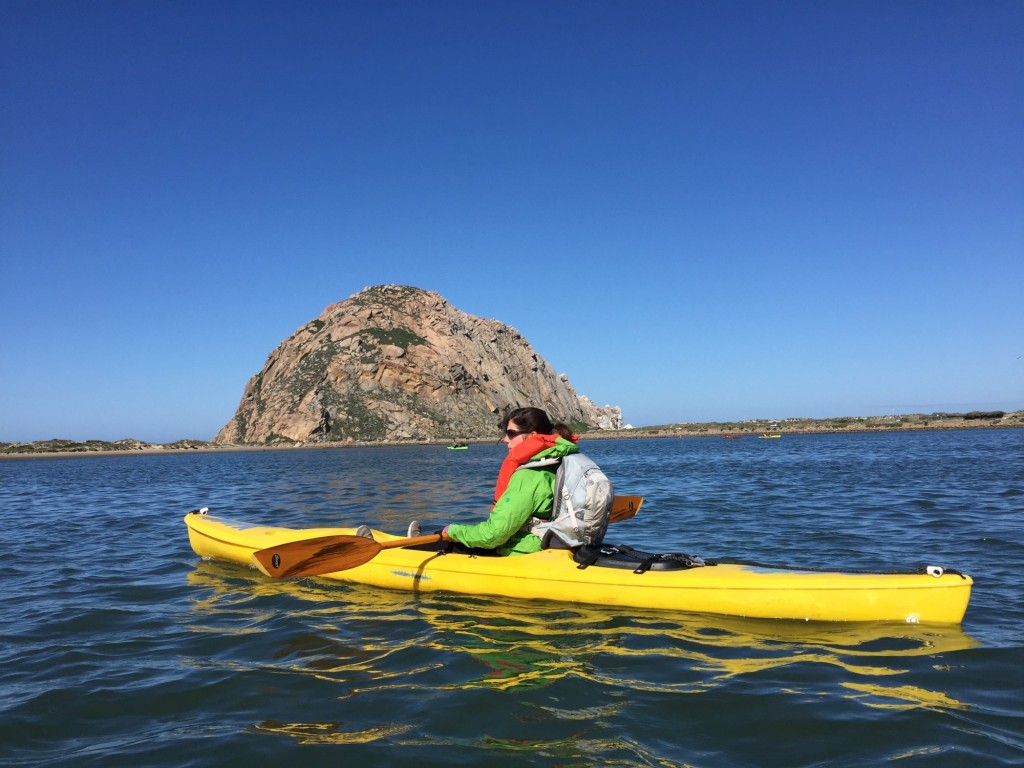 Kayaking in front of the Rock