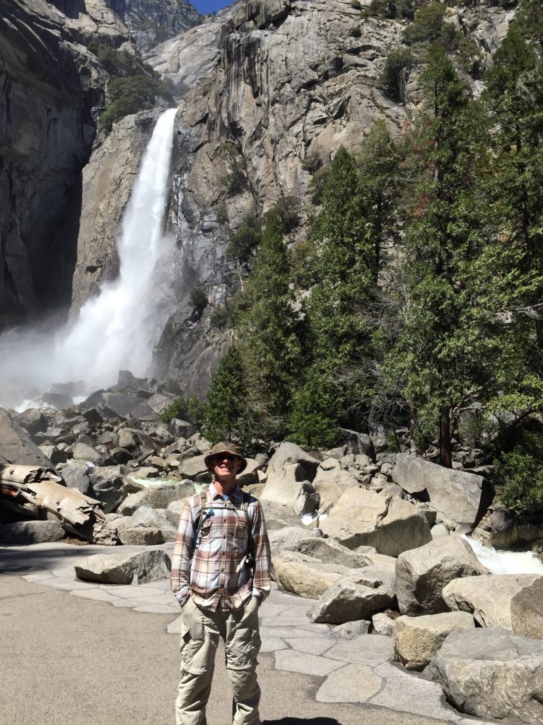 In front of Lower Yosemite Falls