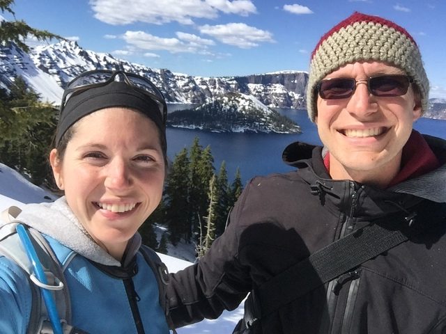 selfie at Crater Lake and Wizard Island