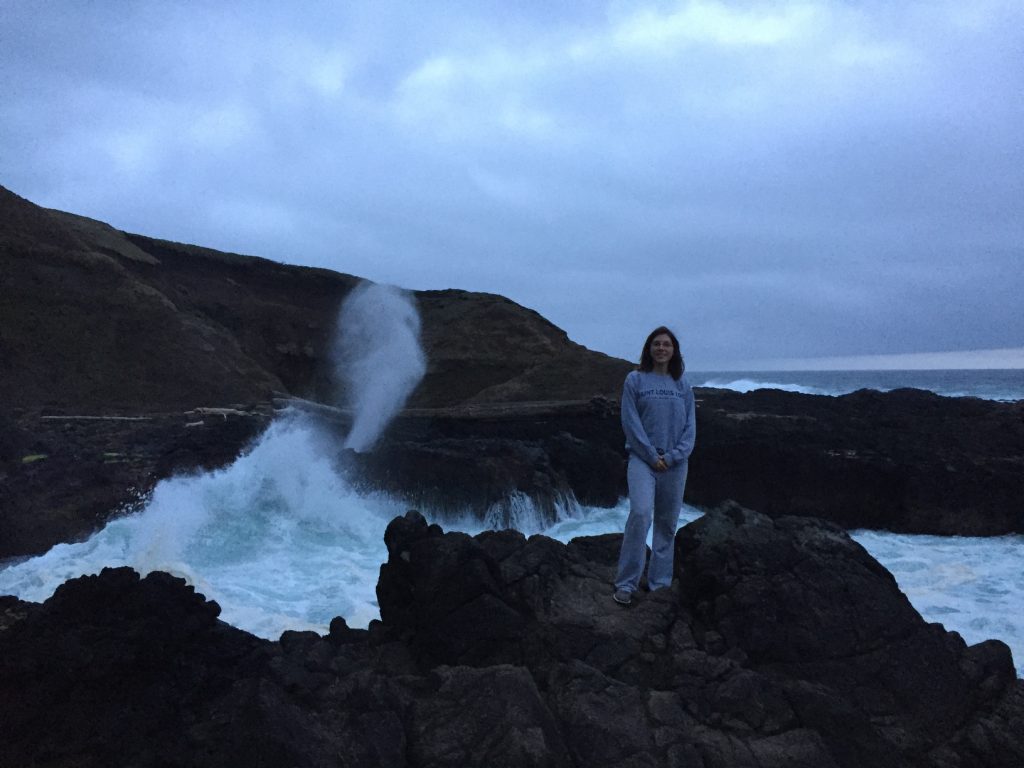 standing next to the Spouting Horn