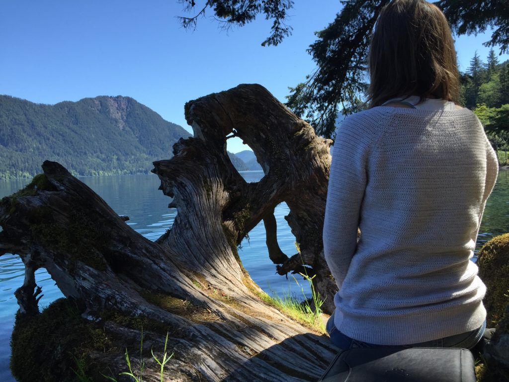 enjoying the view - Lake Crescent